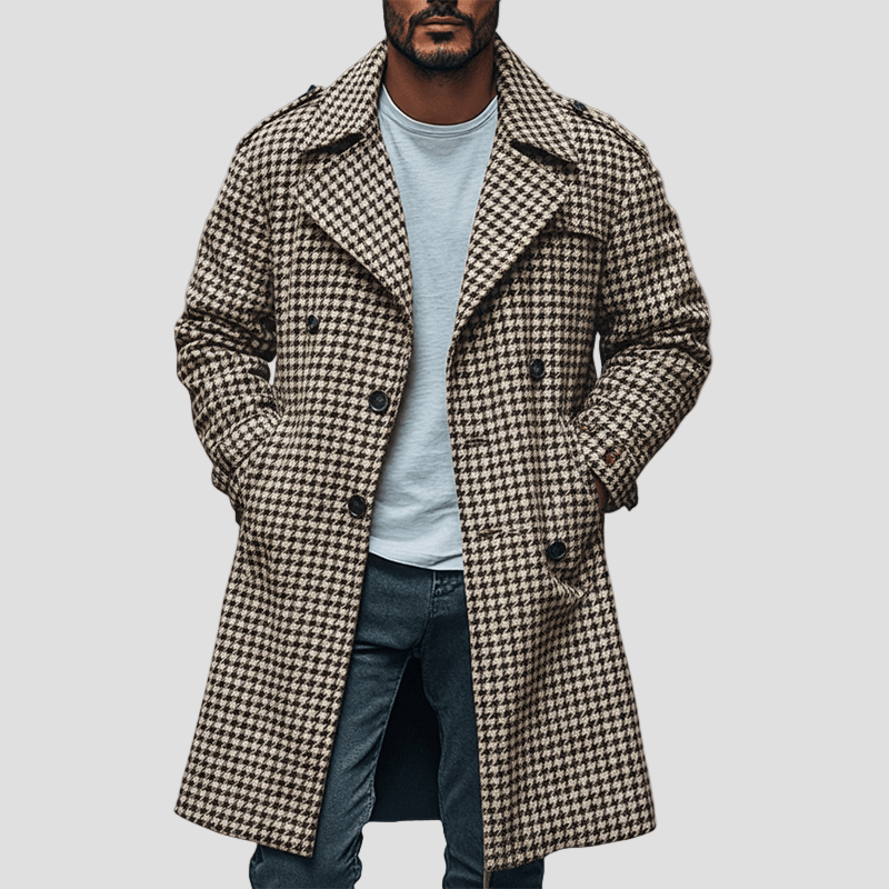 Dylan | Houndstooth trenchcoat