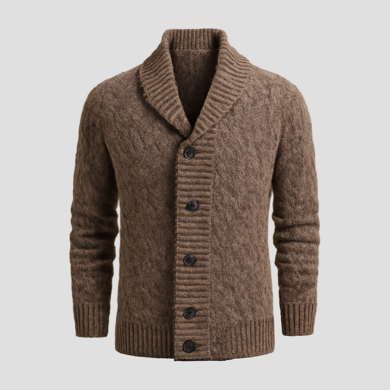 Sebastian | Vintage Strikket Cardigan med Revers
