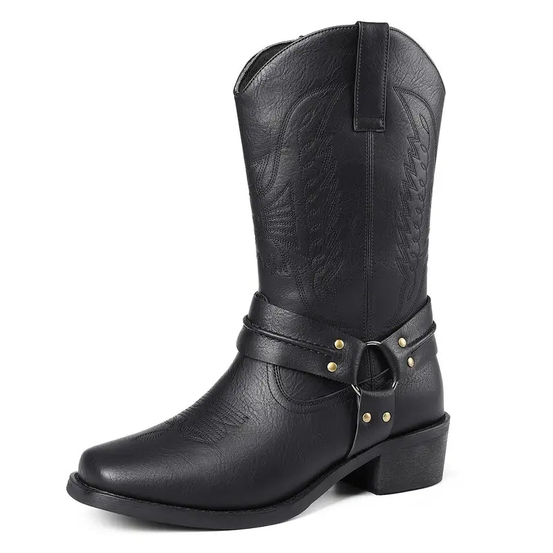 Rasmus | Western Læder Cowboy Støvler til Mænd