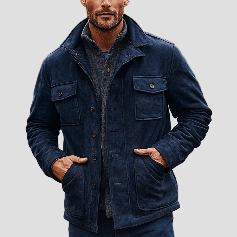 Emil | Vintage ruskind frakke med revers