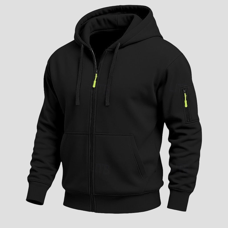 Andreas | Fleece Hoodie med lynlås