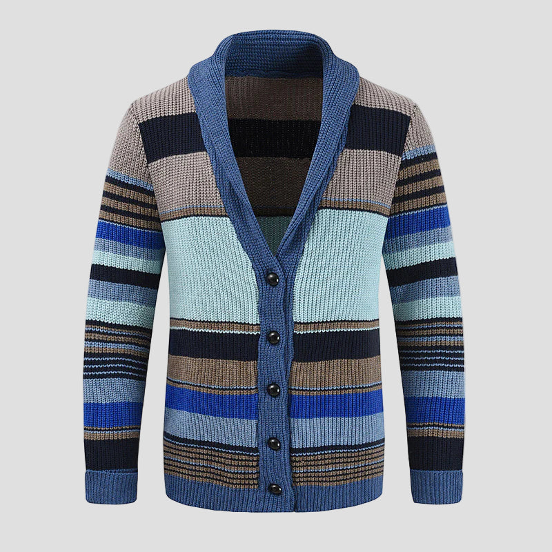 Oliver | Farvet Strikket Herre Cardigan