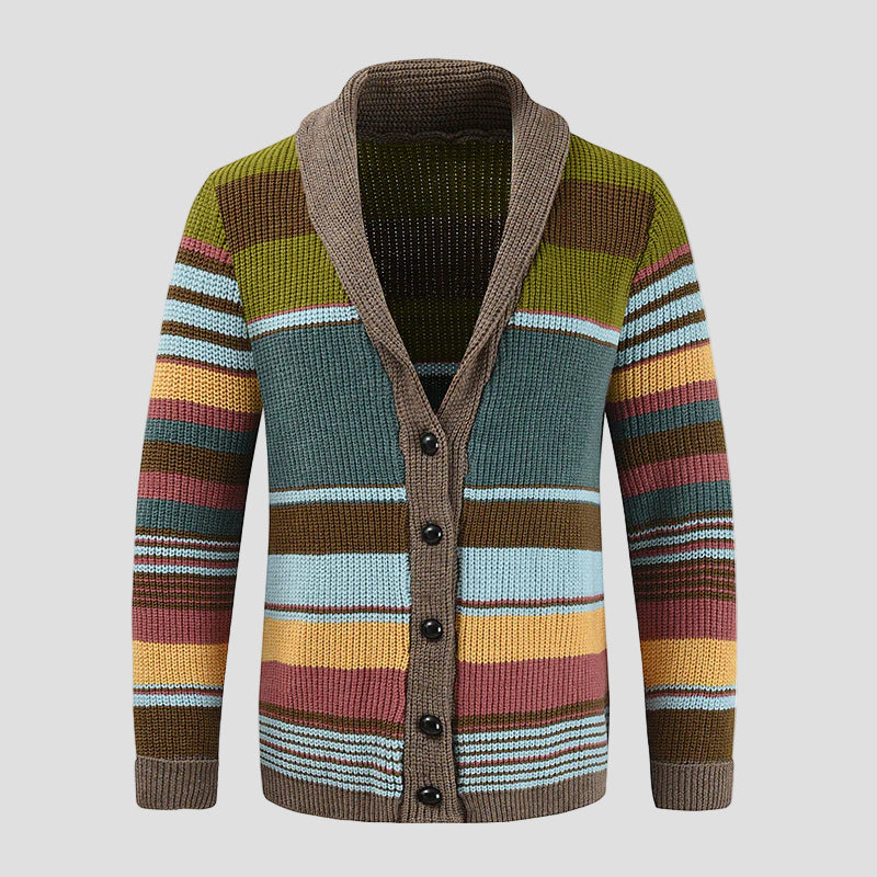 Oliver | Farvet Strikket Herre Cardigan