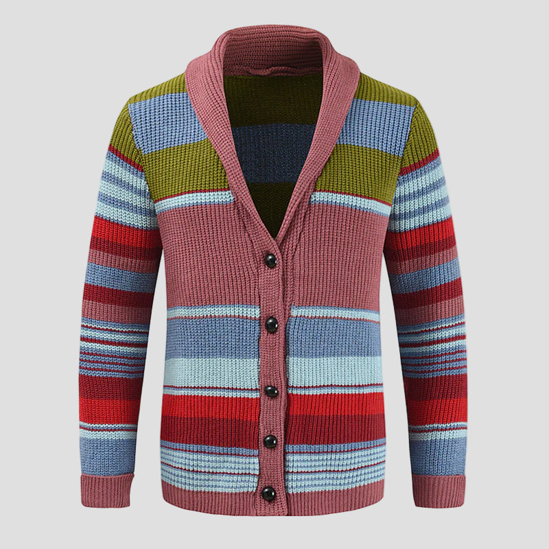 Oliver | Farvet Strikket Herre Cardigan
