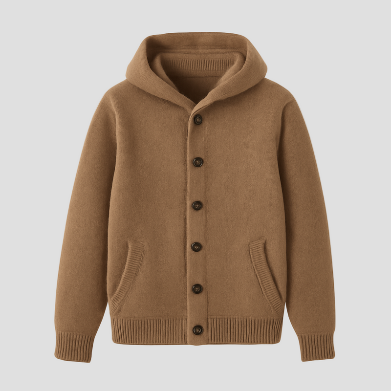 Victor | Ensfarvet Strikket Cardigan