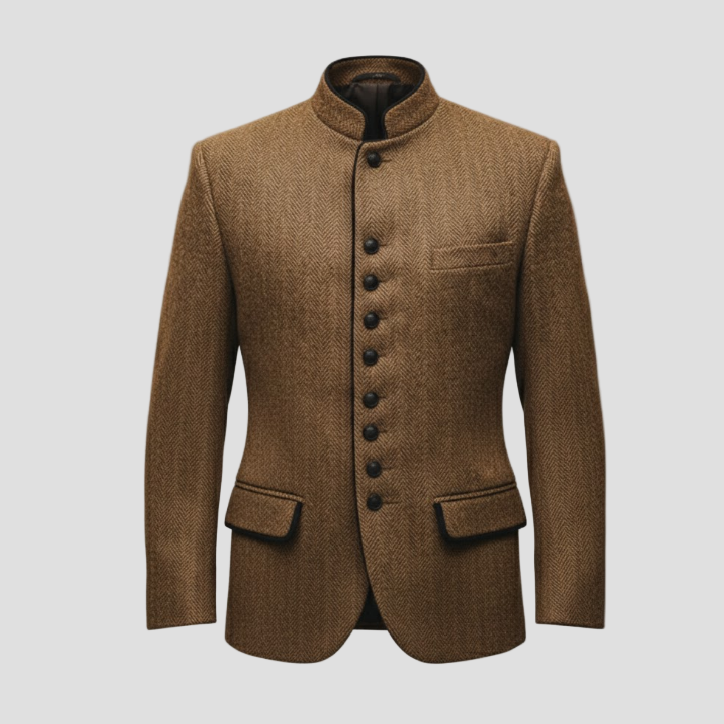 Victor | Retro Herringbone Uld Frakke