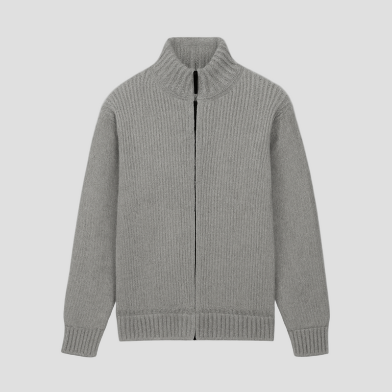 Christian | Vintage ensfarvet turtleneck cardigan