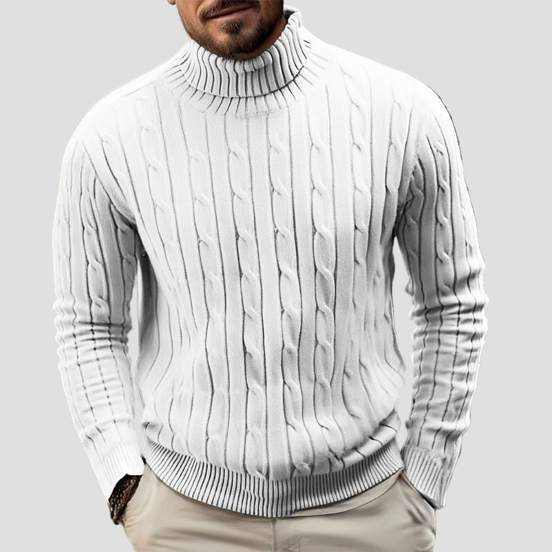 Brian | Kabelstrik rullekravesweater
