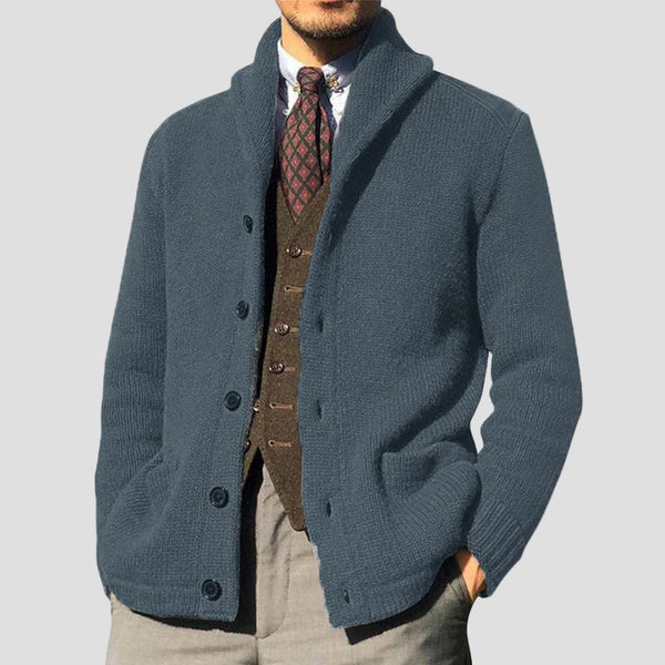 Victor | Ensfarvet Strikket Cardigan
