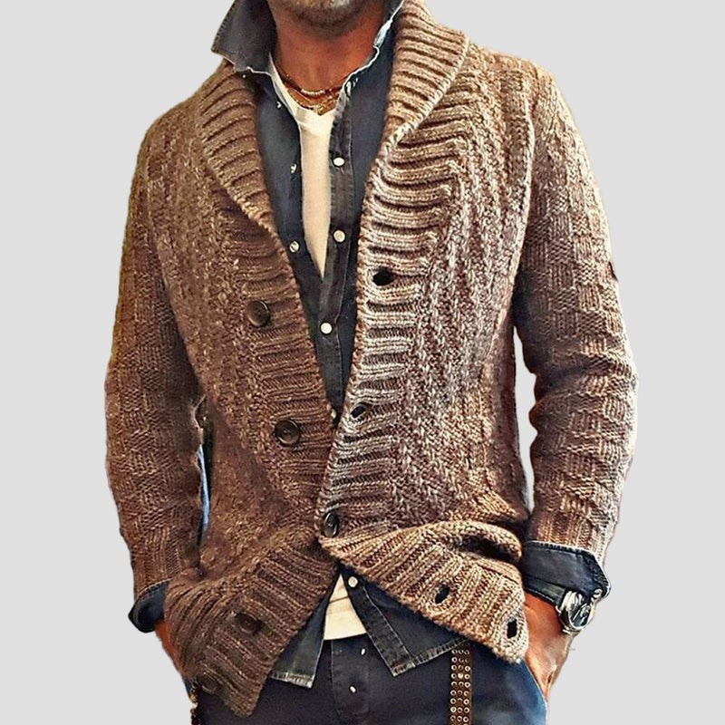 Sebastian | Vintage Strikket Cardigan med Revers