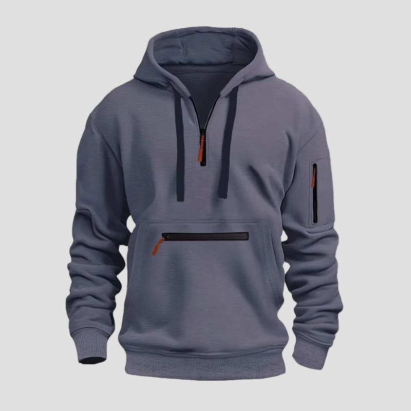 Elias | Casual Sports Hoodie med Flere Lommer